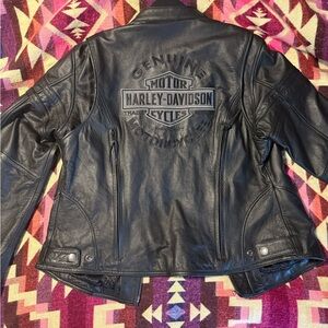 Harley-Davidson Women's Black Leather Motorcycle Jacket XL-BRAND NEW, NEVER WORN